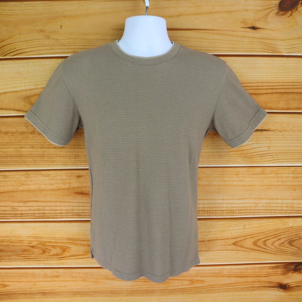 George Short Sleeve T-Shirt Mens Size S (34-36) Brown Cotton Blend Double Collar